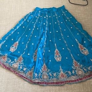 Blue ornate skirt